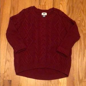 Old Navy chuck cable knit 3/4 sleeve sweater